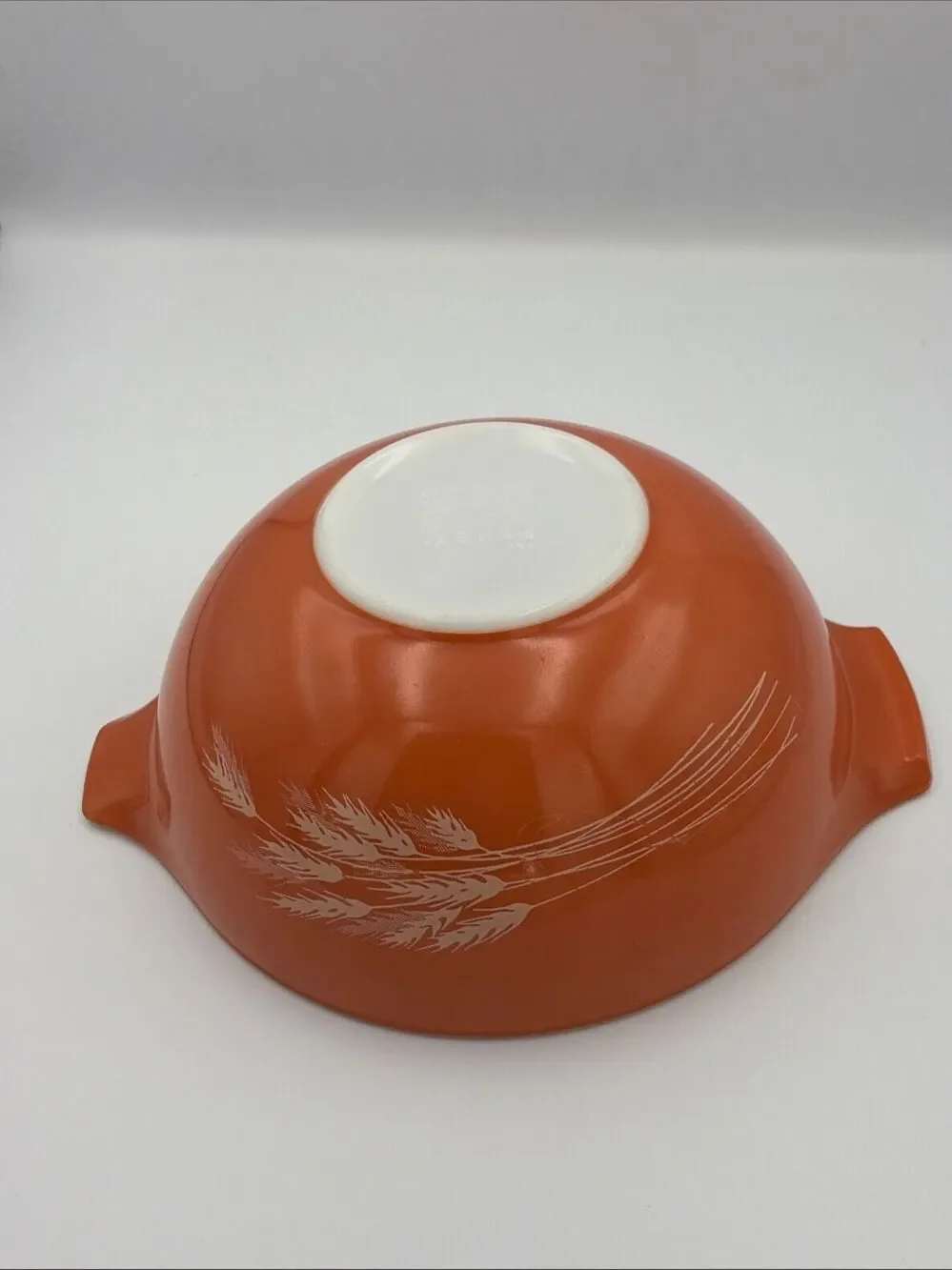 Pyrex Autumn Harvest Wheat #443 Cinderella Mixing Bowl 2.5L Orange Vintage 1978
